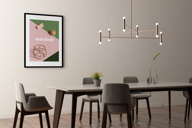 Mockup Of Frame In Office Psd