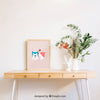 Mockup Of Frame On Desk Psd