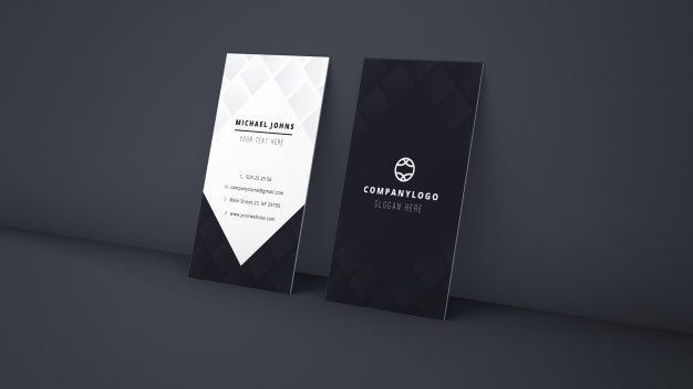 Mockup Of Leaning Business Cards Psd