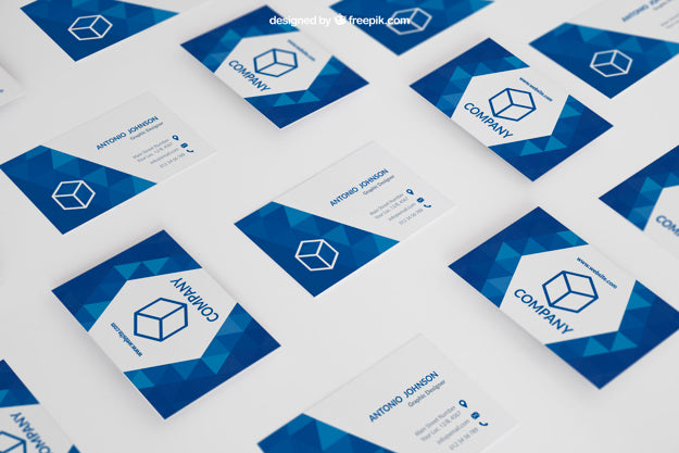 Mockup Of Many Business Cards Psd