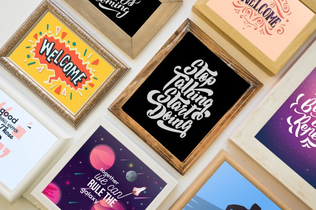 Mockup Of Many Frames Psd