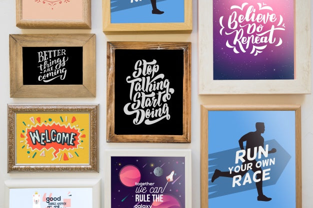 Mockup Of Many Frames Psd