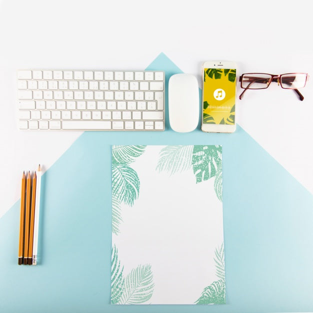 Mockup Of Paper With Various Devices Psd