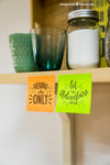 Mockup Of Sticky Notes On Kitchen Cupboard Psd