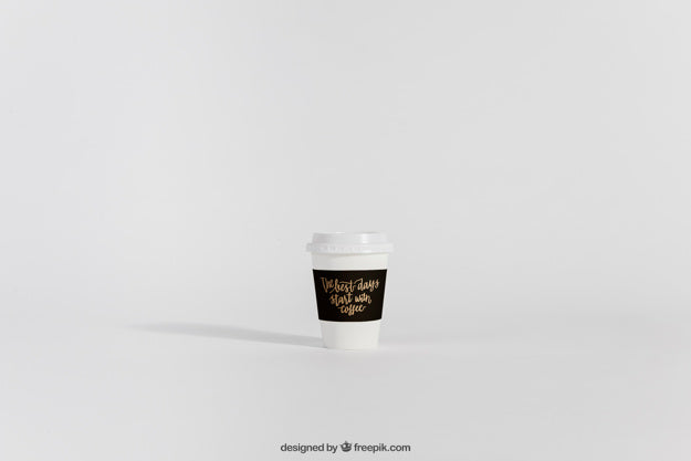 Mockup Of Take Away Coffee Cup Psd