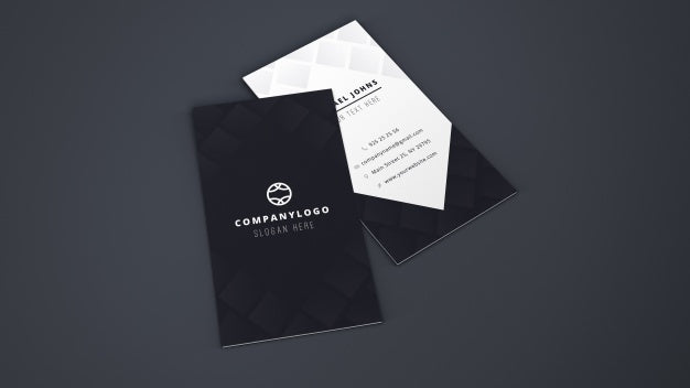 Mockup Of Two Business Cards Psd