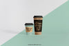 Mockup Of Two Coffee Cups Of Different Sizes Psd