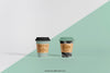 Mockup Of Two Coffee Cups Psd