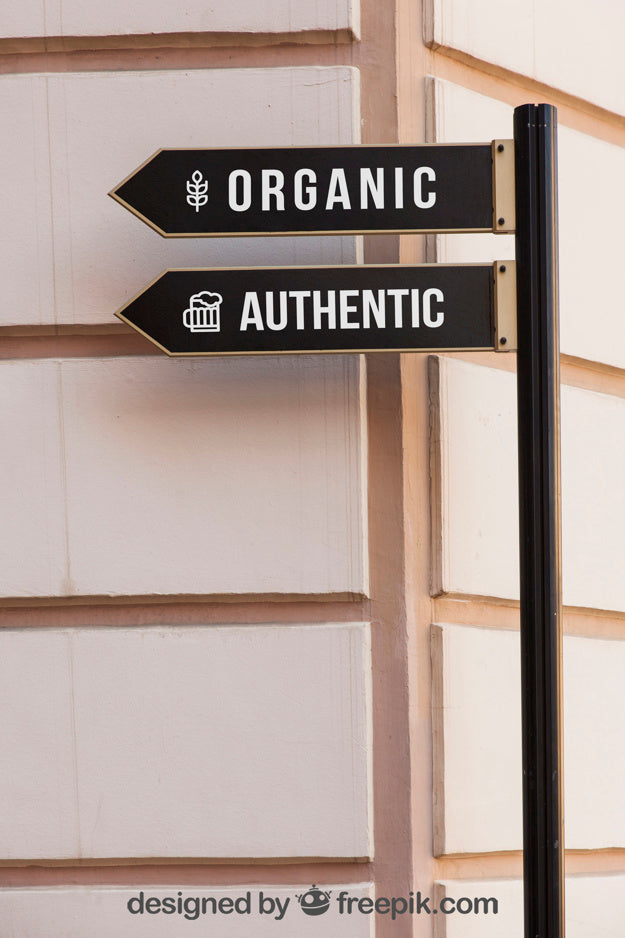 Mockup Of Two Direction Sign Psd