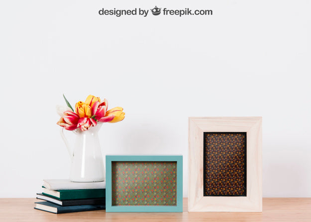 Mockup Of Two Frames Psd