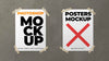 Mockup Of Two Posters On A Concrete Wall Psd