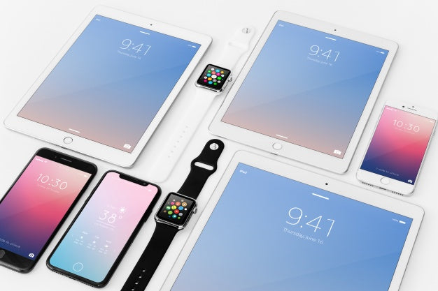 Mockup Of Various Devices Psd