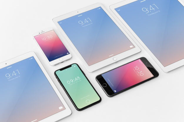 Mockup Of Various Devices Psd