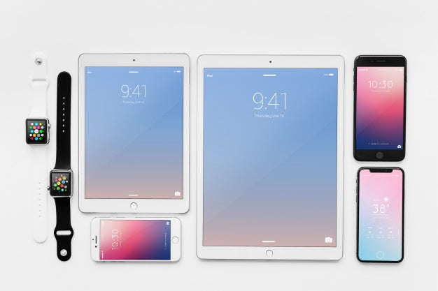 Mockup Of Various Devices Psd