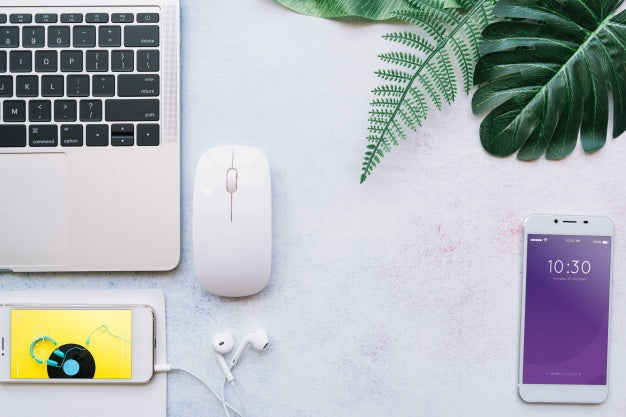 Mockup Of Various Devices With Creativity Or Workspace Concept Psd