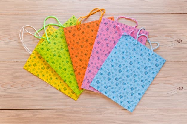 Mockup Of Various Shopping Bags For Black Friday Psd