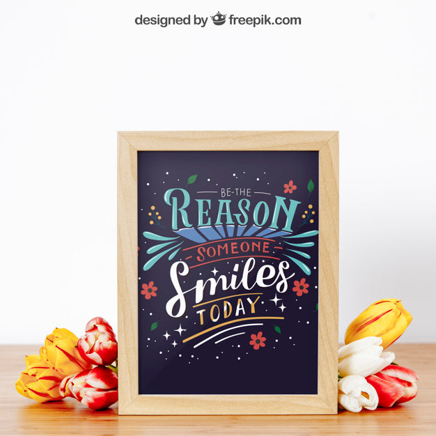 Mockup Of Wooden Frame Psd