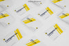Mockup Of Yellow Business Cards Psd