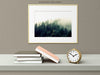 Mockup Poster Frame In The Empty Wooden Frame Standing On Living Room Modern Interior. Psd