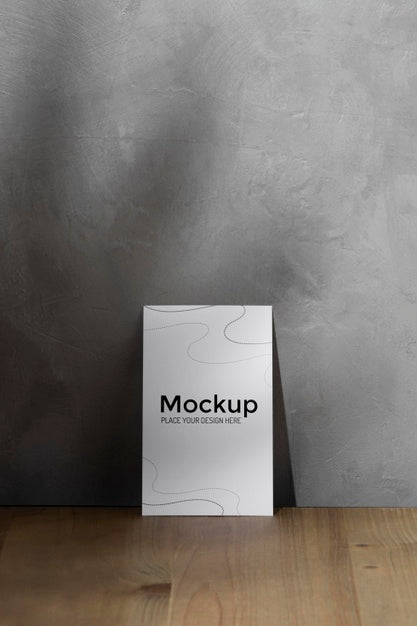 Mockup Poster Leaning On The Wall With Shadows Psd