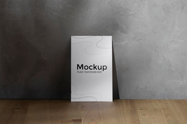 Mockup Poster Leaning On The Wall With Shadows Psd