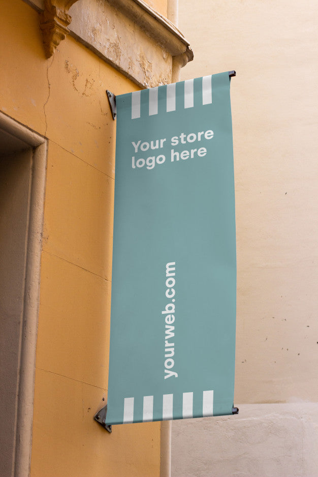 Mockup Sign Outside Shop Psd