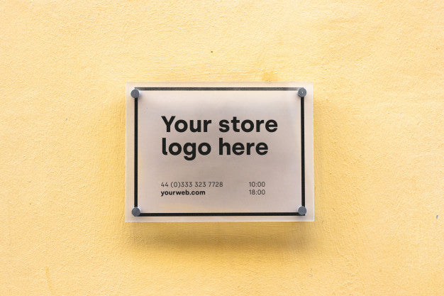 Mockup Sign Outside Shop Psd