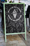 Mockup Signboard Menu Ice Cream Psd