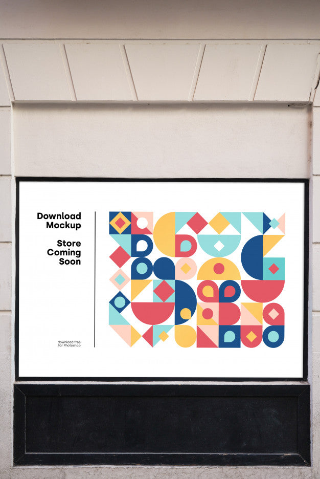 Mockup Signboard Store Coming Soon Psd