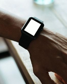 Mockup Template With Apple Watch On Wrist