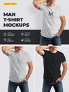 Mockup Tshirt On The Body Of An Athletic Man. Psd