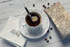 Mockup With A Coffee Cup Composition With Replaceable Patterns Psd