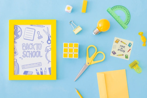 Mockup With Back To School Concept Psd