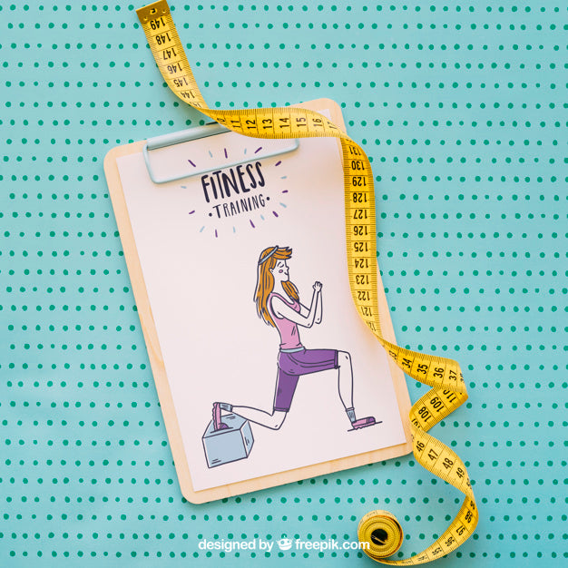 Mockup With Clipboard And Measure Tape Psd