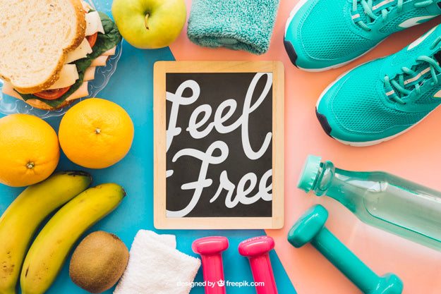 Mockup With Slate And Sports Elements Psd