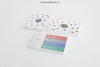 Mockup With Three Stacks Of Business Cards Psd