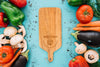 Mockup With Vegetables And Board Psd