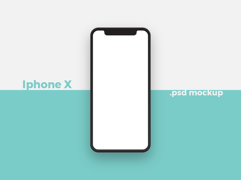 Clean and Flat iPhone X Mockup