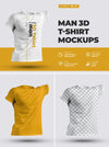 Mockups 3D T-Shirts. Psd