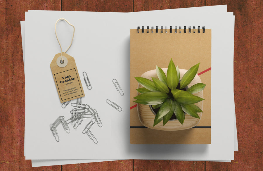 Authentic Presenting Mockup Scene with Empty Paper