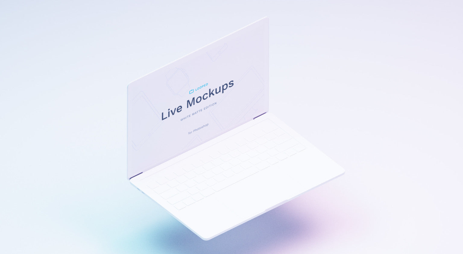 8 White Matte Apple Devices Mockups