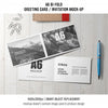 Modern A6 Bi-Fold Invitation Card Template Psd