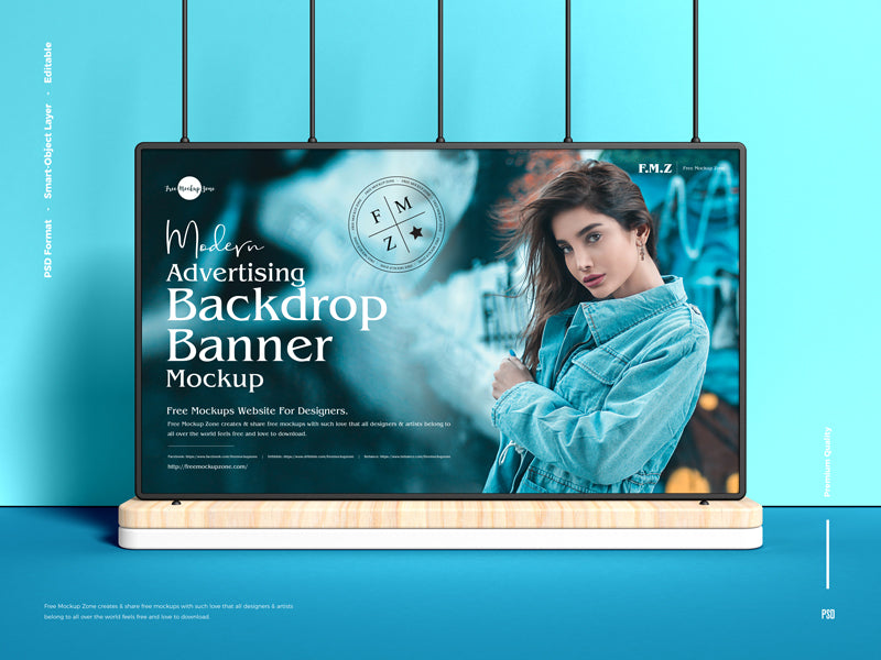 Modern Advertising Backdrop Banner Mockup