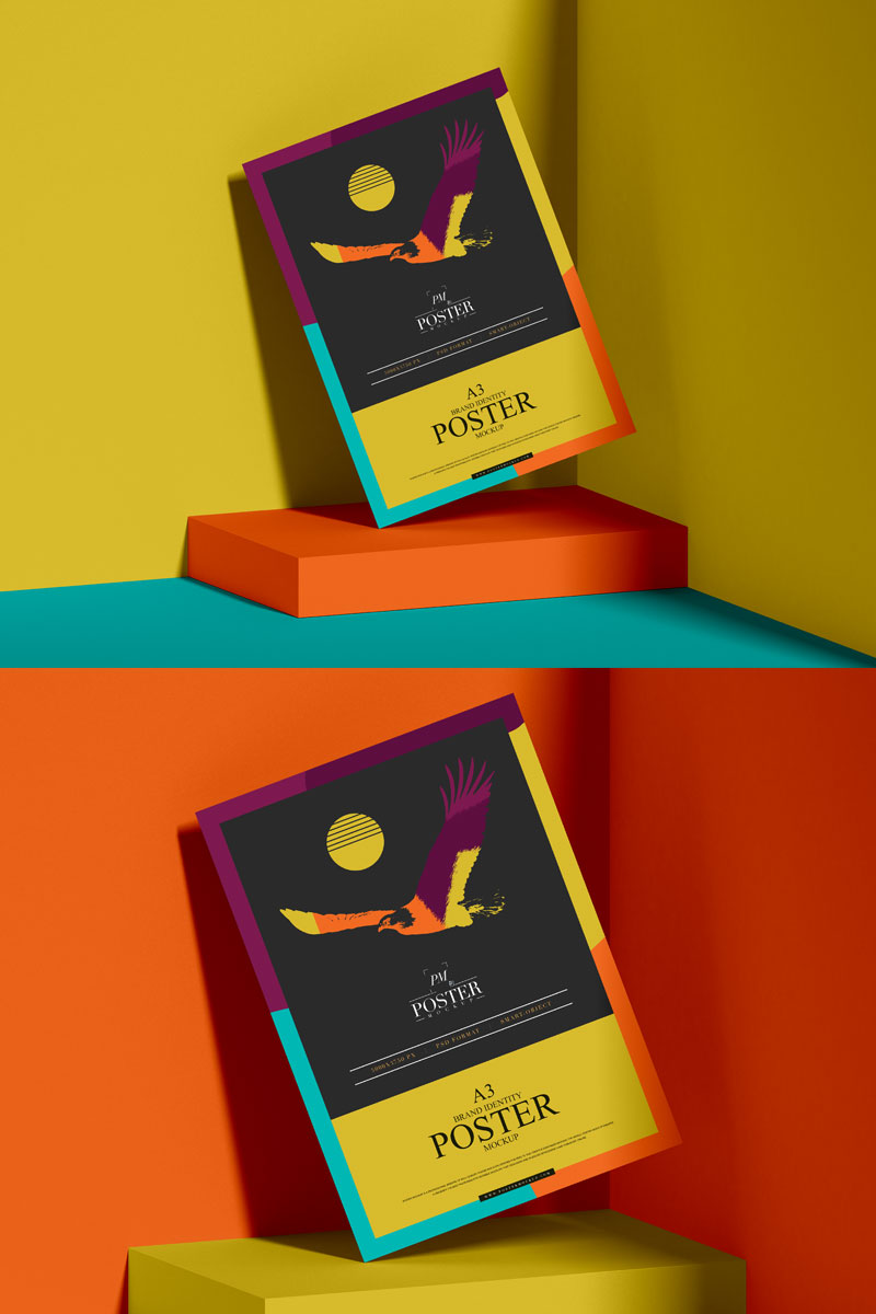 Modern Branding Poster Mockup Psd