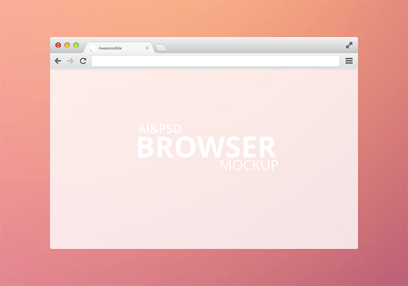 Modern Browser Psd Mockup