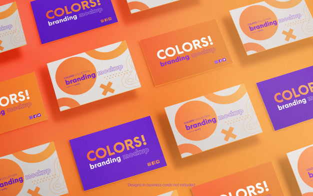 Modern Business Card Grid Mockup Psd