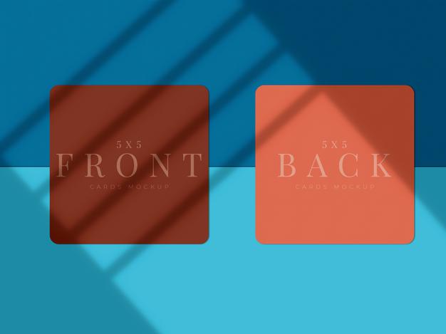 Modern Business Card Mock-Up Design For Presentation Branding, Corporate Identity, Personal With Shadow Overlay Psd