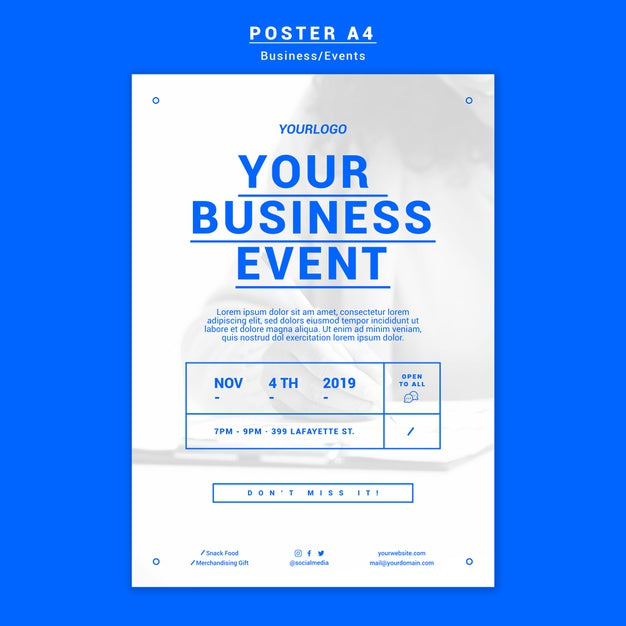 Modern Business Poster Template Psd