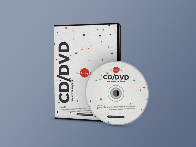 Modern Cd / Dvd Disc Cover Mockup Psd 2018