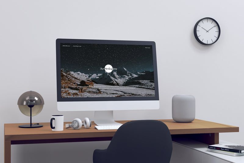 Modern Designer Workstation Imac Mockup